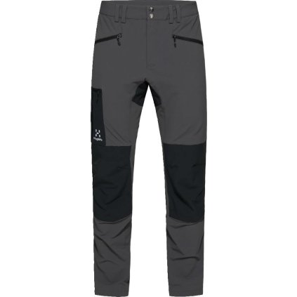 Pánské softshellové kalhoty Haglöfs Rugged Slim LONG - šedá/černá (Velikost 46)