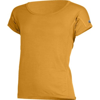 Dámské merino triko LASTING Mona žluté (Velikost 2XL)