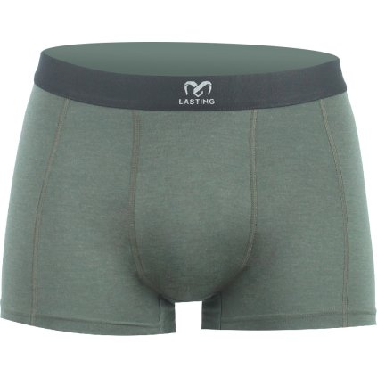 Pánské merino boxerky LASTING Noro zelené (Velikost M)