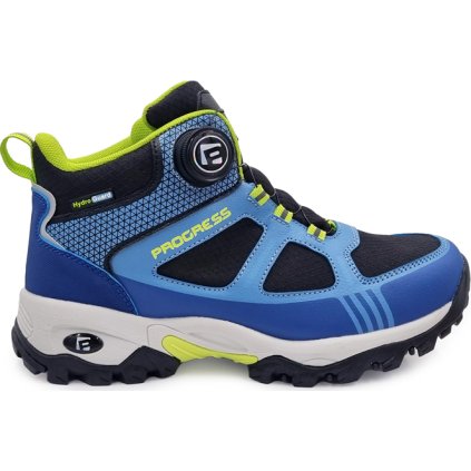 Kotníkové boty PROGRESS Trek Mid WP s membránou - černá/sv.modrá/tm.modrá (Velikost 38)