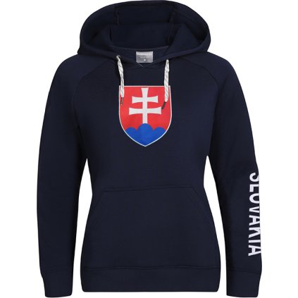 Dámská tepláková mikina PROGRESS SK Hoody Lady tm.modrá (Velikost S)