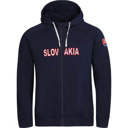 Pánská tepláková mikina PROGRESS SK Hoody Zip tm.modrá (Velikost S)