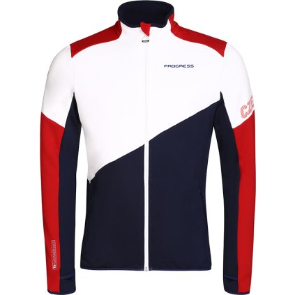 Pánská funkční sportovní mikina PROGRESS Territory Czech trikolora (Velikost S)