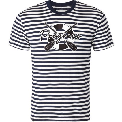 Unisex vodácké triko s bambusem PROGRESS modro-bílý proužek (Velikost S)