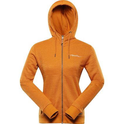 Dámská bavlněná mikina ALPINE PRO Cooca hnědá (Velikost L)