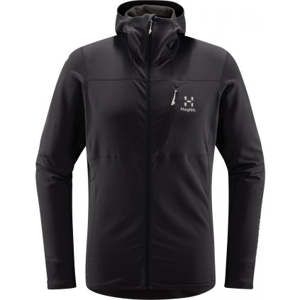 Pánská technická mikina Haglöfs L.I.M Mid Comp Hood - tmavě šedá (Velikost S)