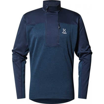 Pánská technická mikina Haglöfs ROC Flash Mid Halfzip - tmavě modrá (Velikost S)