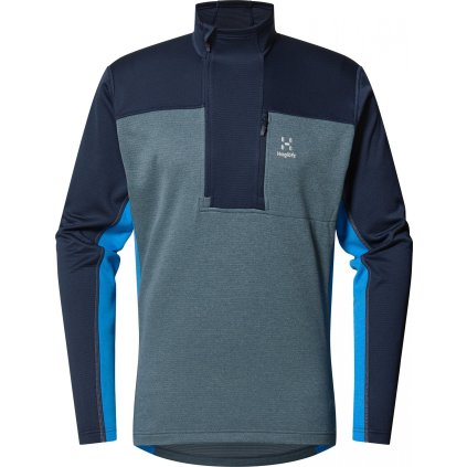 Pánská technická mikina Haglöfs ROC Flash Mid Halfzip - modrá (Velikost S)