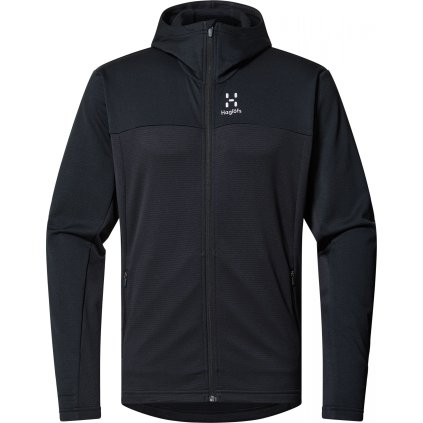 Pánská mikina Haglöfs Lark Mid Hood - černá (Velikost S)