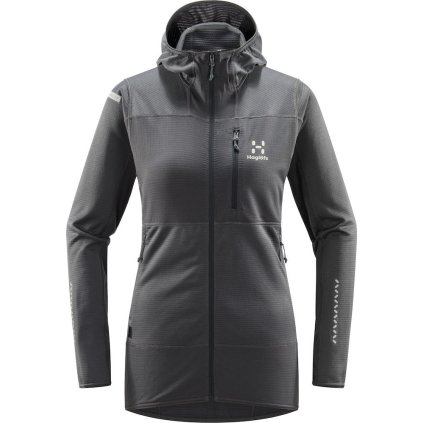 Dámská technická mikina Haglöfs L.I.M Mid Fast Hood - tmavě šedá (Velikost XS)