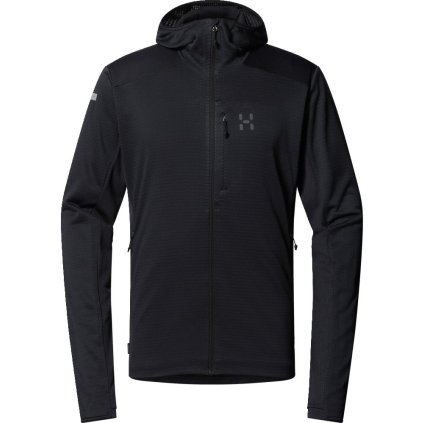 Pánská technická mikina Haglöfs L.I.M Mid Fast Hood - černá (Velikost S)