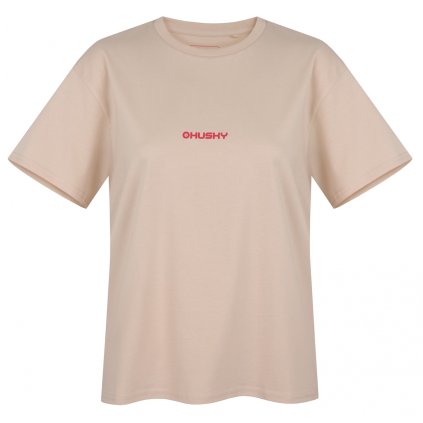 Dámské bavlněné triko HUSKY Tee Stamp L béžové (Velikost XXL)