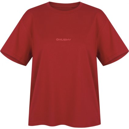 Dámské bavlněné triko HUSKY Tee Stamp L červené (Velikost L)