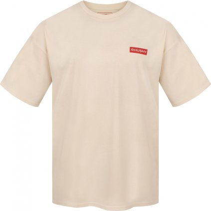 Pánské bavlněné triko HUSKY Tee Panorama M béžové (Velikost L)