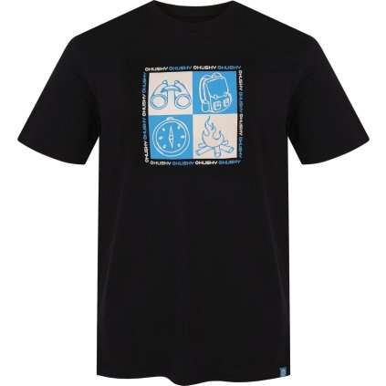 Pánské bavlněné triko HUSKY Tee Square M černé (Velikost XXXL)