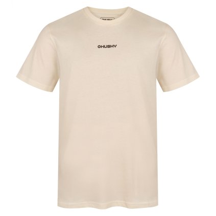 Pánské bavlněné triko HUSKY Tee Walker M béžové (Velikost S)