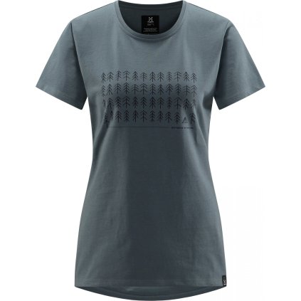 Dámské bavlněné triko Haglöfs Outsiders By Nature - modrá (Velikost XS)