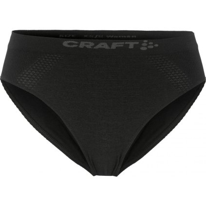 Dámské merino kalhotky CRAFT Wool Seamless Hipster - černá (Velikost XS-S)