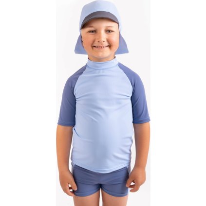 Dětská kšiltovka UNUO s plachetkou a UV ochranou 50+, Sv. Modrá (Velikost XS (42 - 44 cm))
