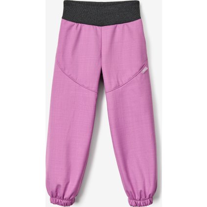 Dětské softshellové kalhoty UNUO s beránkem Light, Fialová (Velikost 98/104)