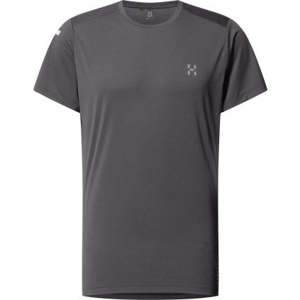 Pánské ultralehké triko Haglöfs L.I.M Tech - tmavě šedá (Velikost S)