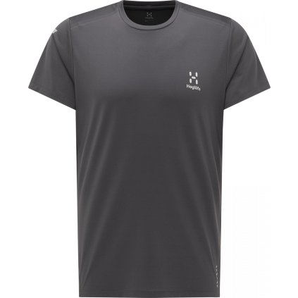 Pánské ultralehké triko Haglöfs L.I.M Tech - tmavě šedá (Velikost S)