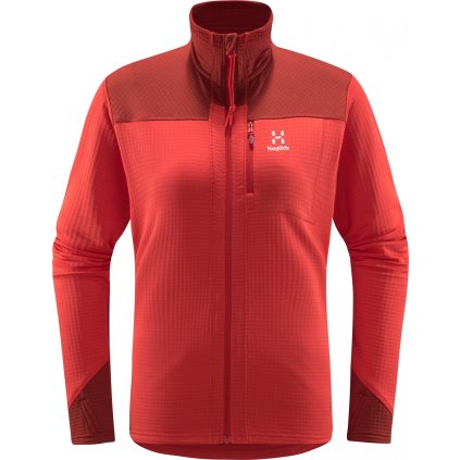 Dámská technická mikina Haglöfs ROC Spitz Mid - červená (Velikost XS)