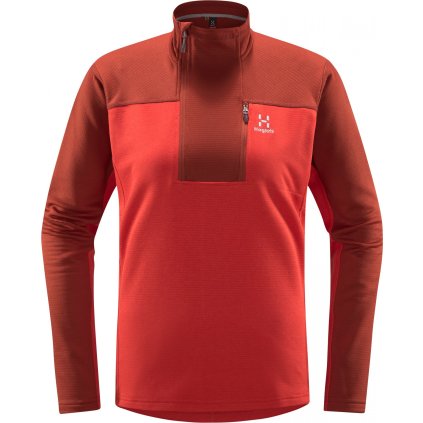 Dámská technická mikina Haglöfs ROC Flash Mid Halfzip - červená (Velikost XS)