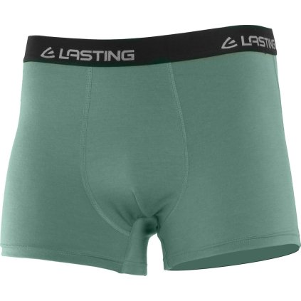 Pánské merino boxerky LASTING Noro zelené (Velikost XL)
