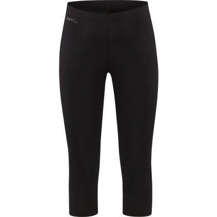 Dámské funkční merino 3/4 spodky knickers CRAFT ADV - černá (Velikost XS)
