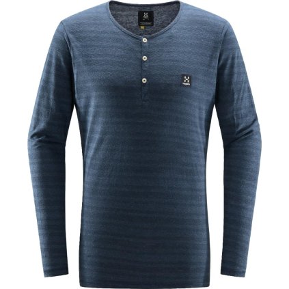Pánské funkční triko Haglöfs DAL dl.rukáv - modrá (Velikost S)