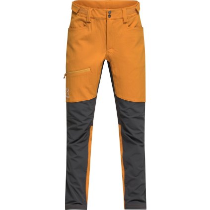Dětské softshellové kalhoty Haglöfs Rugged - žlutá (Velikost 128)
