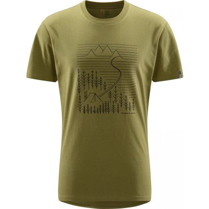 Pánské bavlněné triko Haglöfs Camp - zelená (Velikost S)
