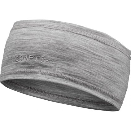 Vlněná merino čelenka CRAFT Essence Wool - šedá (Velikost S-M)