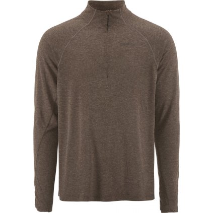Pánské funkční triko CRAFT ADV SubZ Wool LS 3 - hnědá (Velikost S)