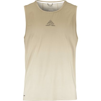Pánský běžecký nátělník CRAFT PRO Trail 2 - béžová (Velikost XS)