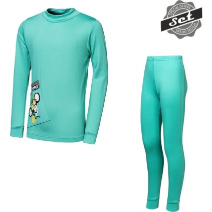 Dětský funkční set SENSOR Coolmax Thermo zelený (Barva zelená, Velikost 130)