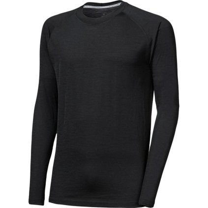 Pánské merino triko SENSOR Active No Logo raglan černé (Velikost XL, Barva černá)
