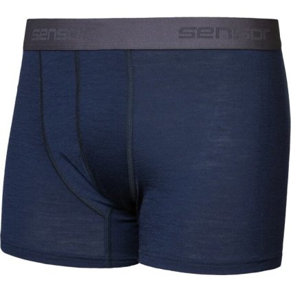 Pánské merino trenky SENSOR Acitve deep blue (Velikost S, Barva modrá)