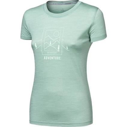 Dámské merino triko SENSOR Air Say Yes basil green (Barva zelená, Velikost XL)