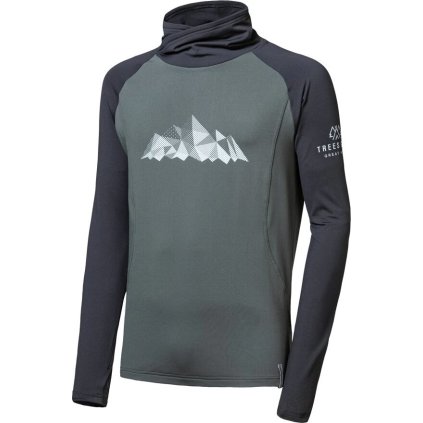 Pánská funkční mikina SENSOR Mountains olive/černá (Velikost L, Barva černá)