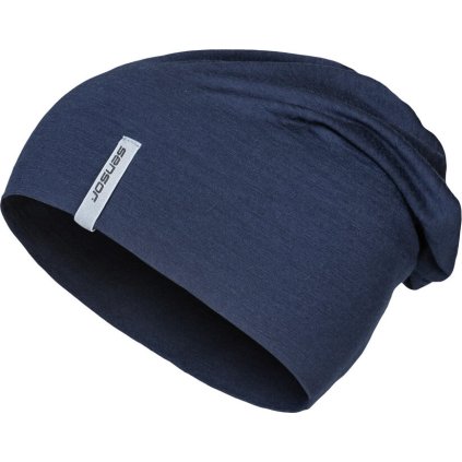 Unisex merino čepice SENSOR Active deep blue (Velikost L, Barva modrá)