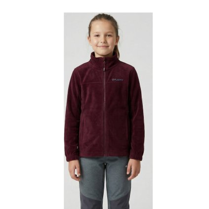 Dětská fleecová mikina HUSKY Aflee K červená (Velikost 140)