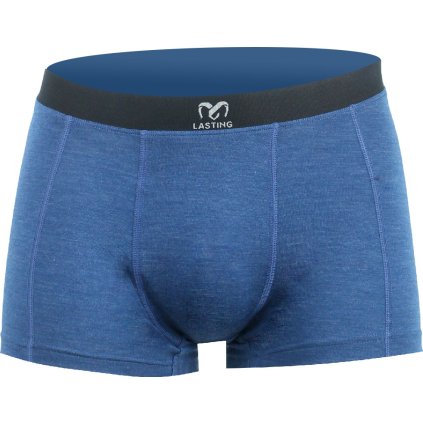 Pánské merino boxerky LASTING Noro modré (Velikost M)