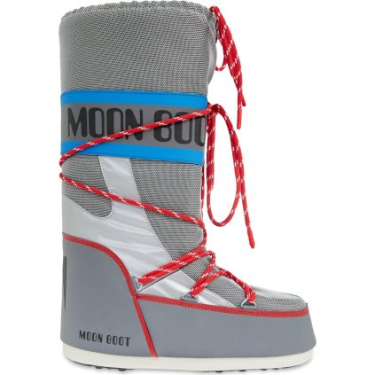 Dámské zimní boty MOON BOOT MB ICON SPACE RACING-HF04 SILVER/BLUE/RED (Velikost 35/38)