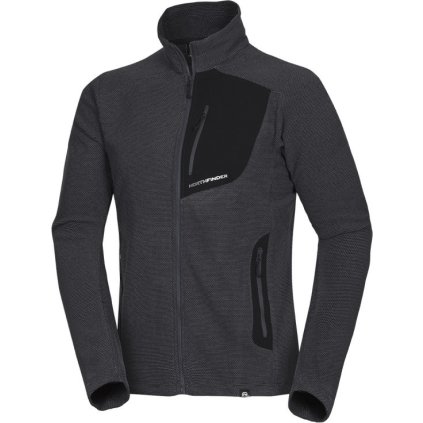 Pánská fleecová mikina NORTHFINDER Bellamy černá (VELIKOST S)