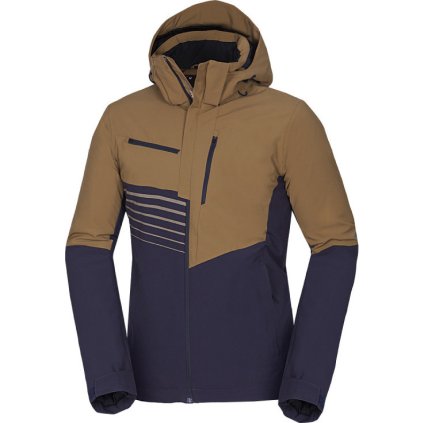 Pánská lyžařská bunda NORTHFINDER Bryant modrá/hnědá (VELIKOST XL)