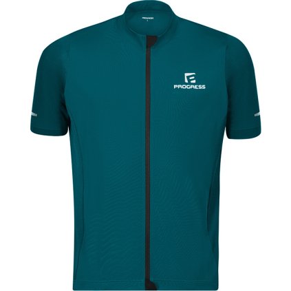 Pánský cyklistický dres PROGRESS Zephir petrol (Velikost M)