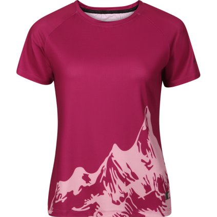 Dámské sportovní tričko PROGRESS Verticala ostružinová (Velikost S)