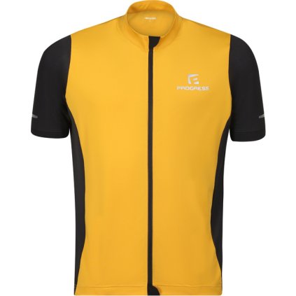 Pánský cyklistický dres PROGRESS Gravel písková/černá (Velikost M)